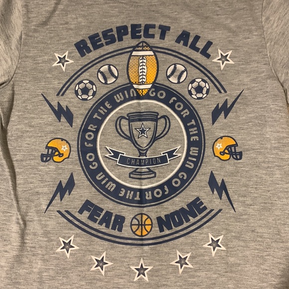 Kids Cat & Jack Grey Flame Resistant Graphic Tee Shirt Sleepware - Picture 3 of 6